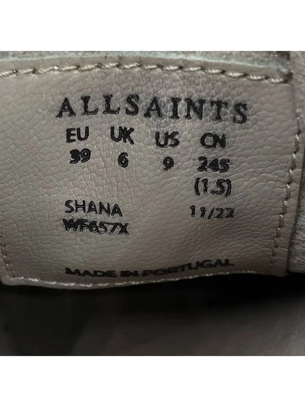AllSaints Shana Low Top Sneakers Women’s 9 White Leather Lace Up Shoes WF657X